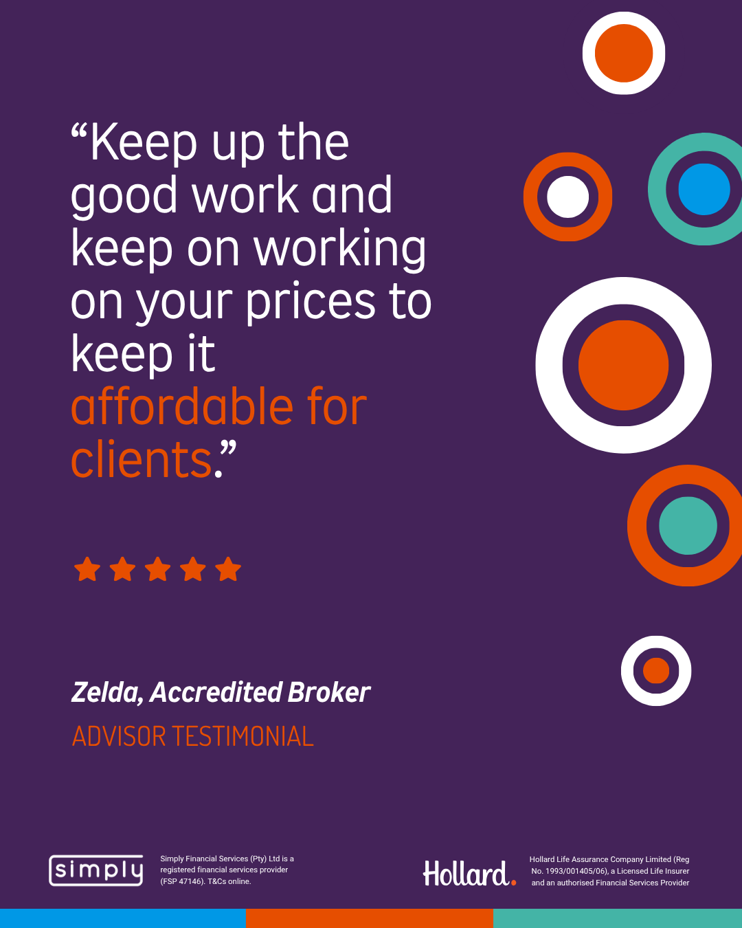 Zelda, accredited broker: keep on working on your prices to keep it affordable