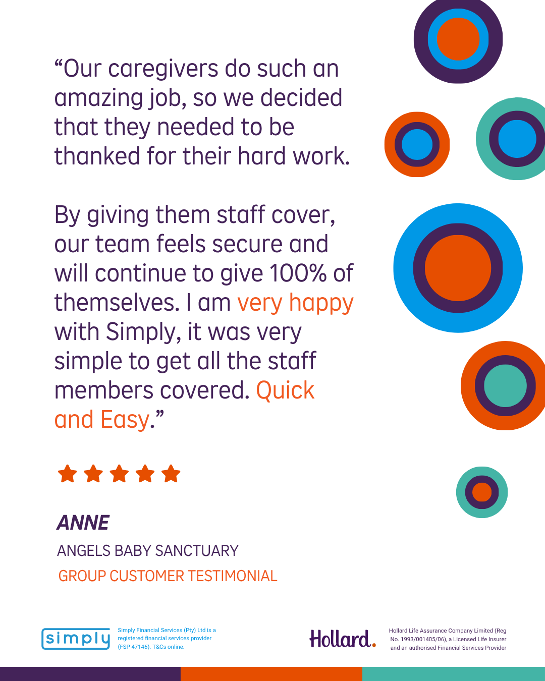 Simply testimonial card