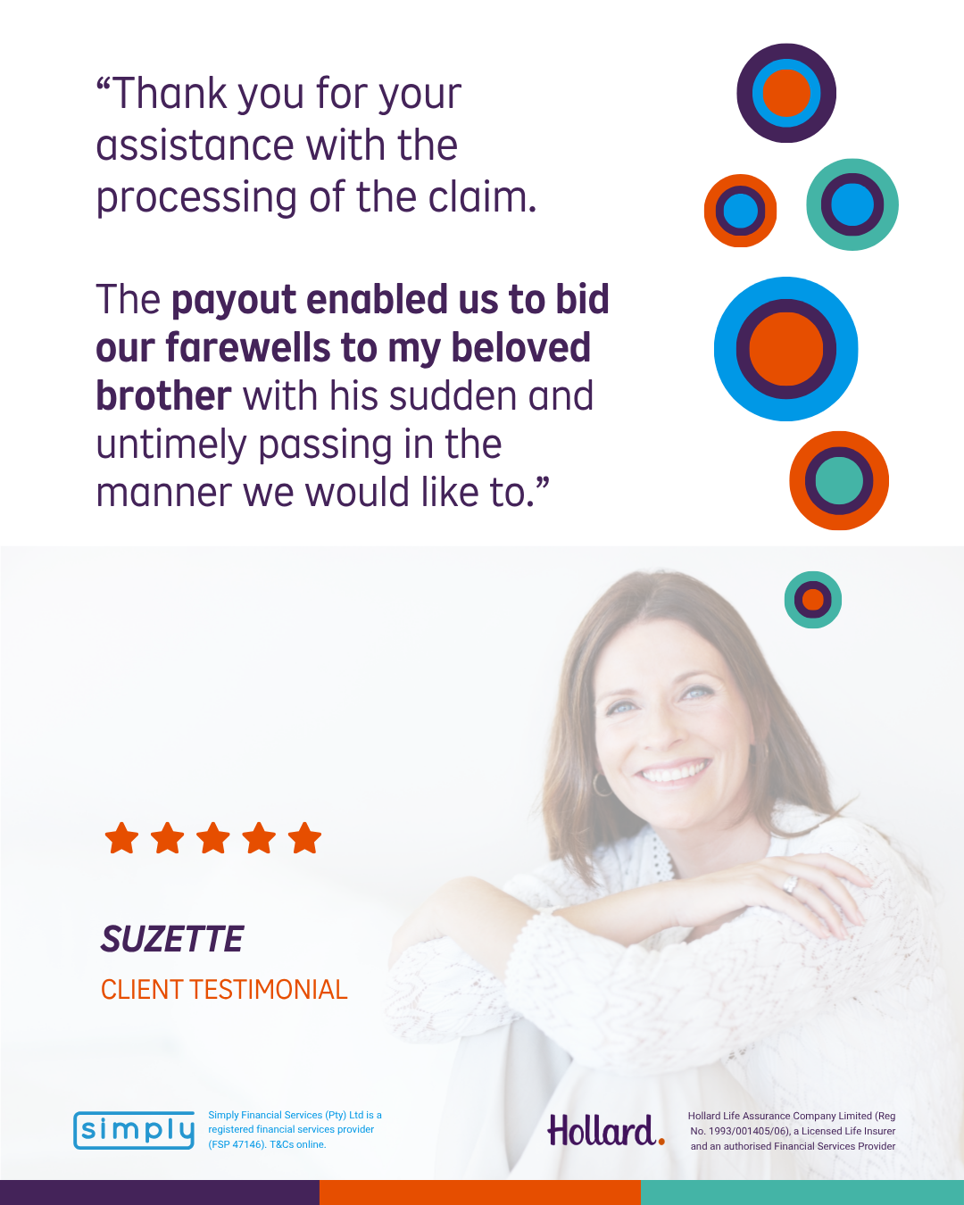Simply customer testimonial card
