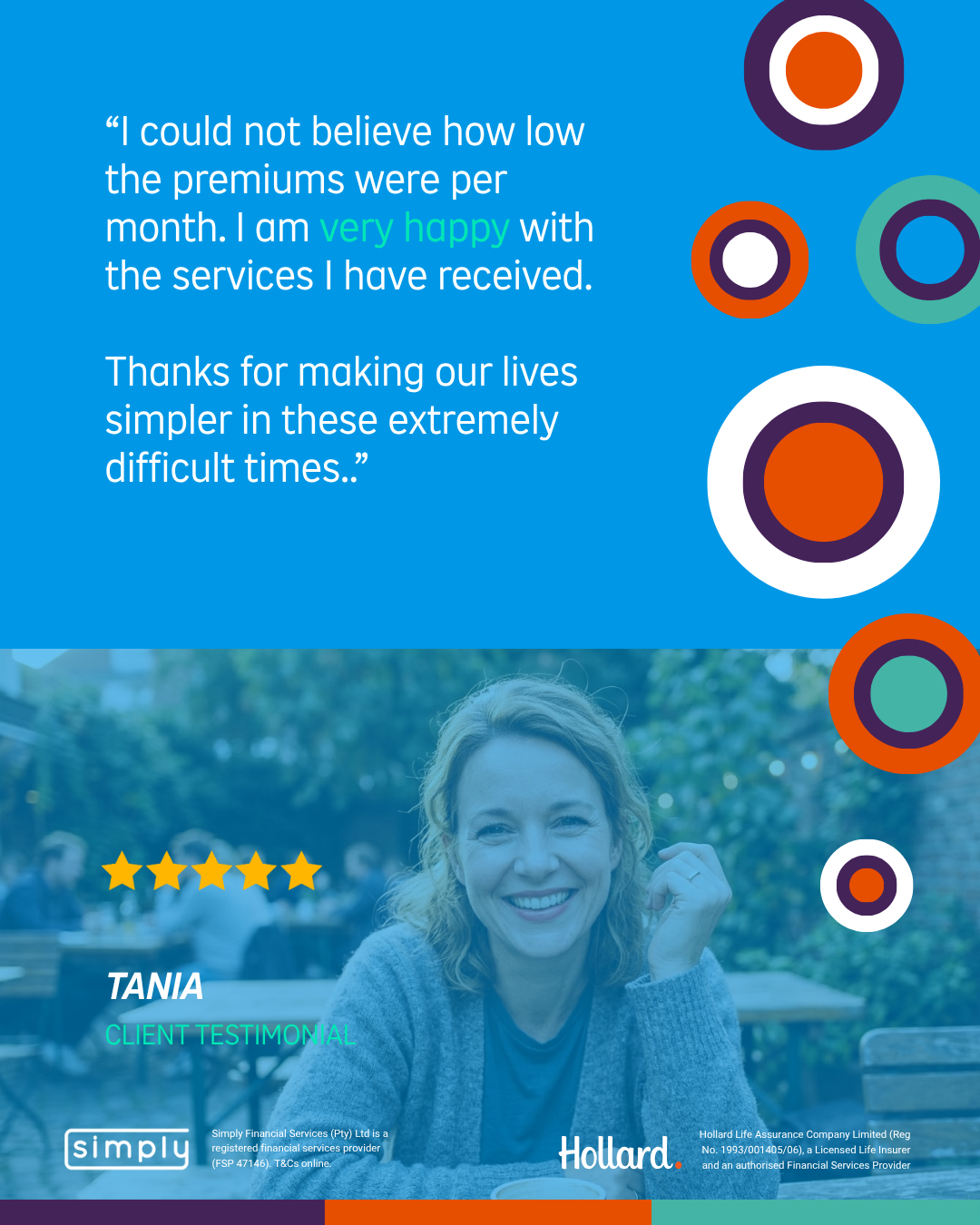 Simply customer testimonial card