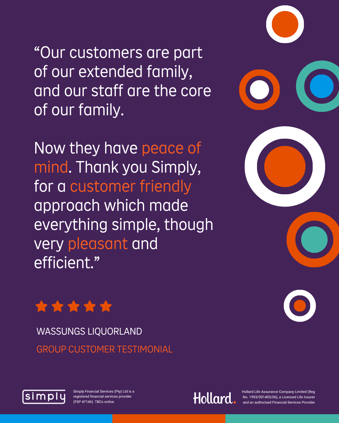 Simply customer testimonial card