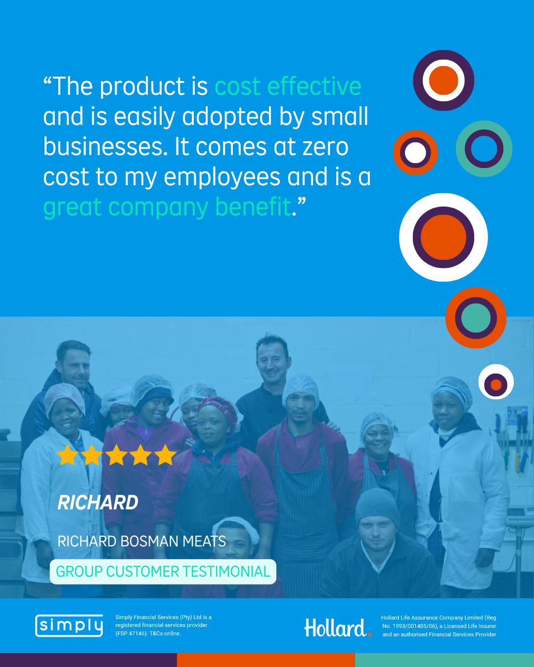 Simply group customer testimonial card