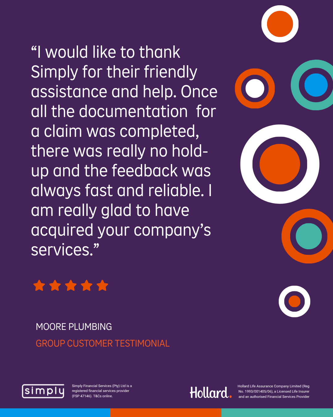 Simply customer testimonial card