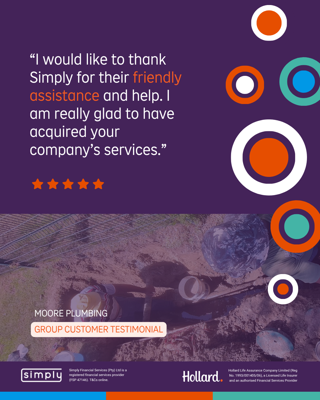 Simply group customer testimonial card