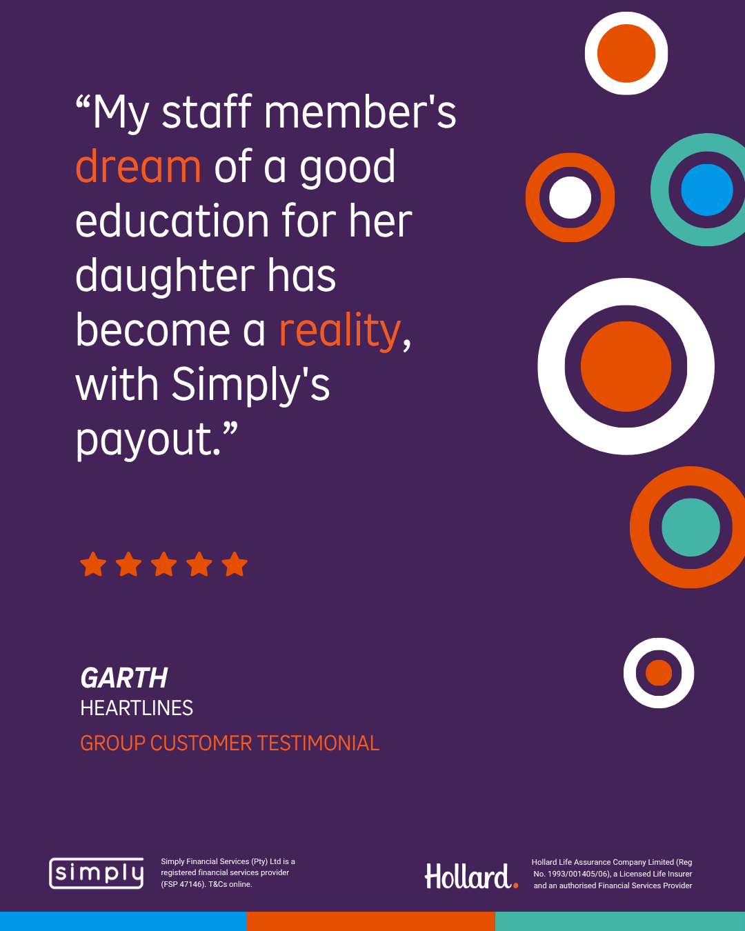 Simply customer testimonial card