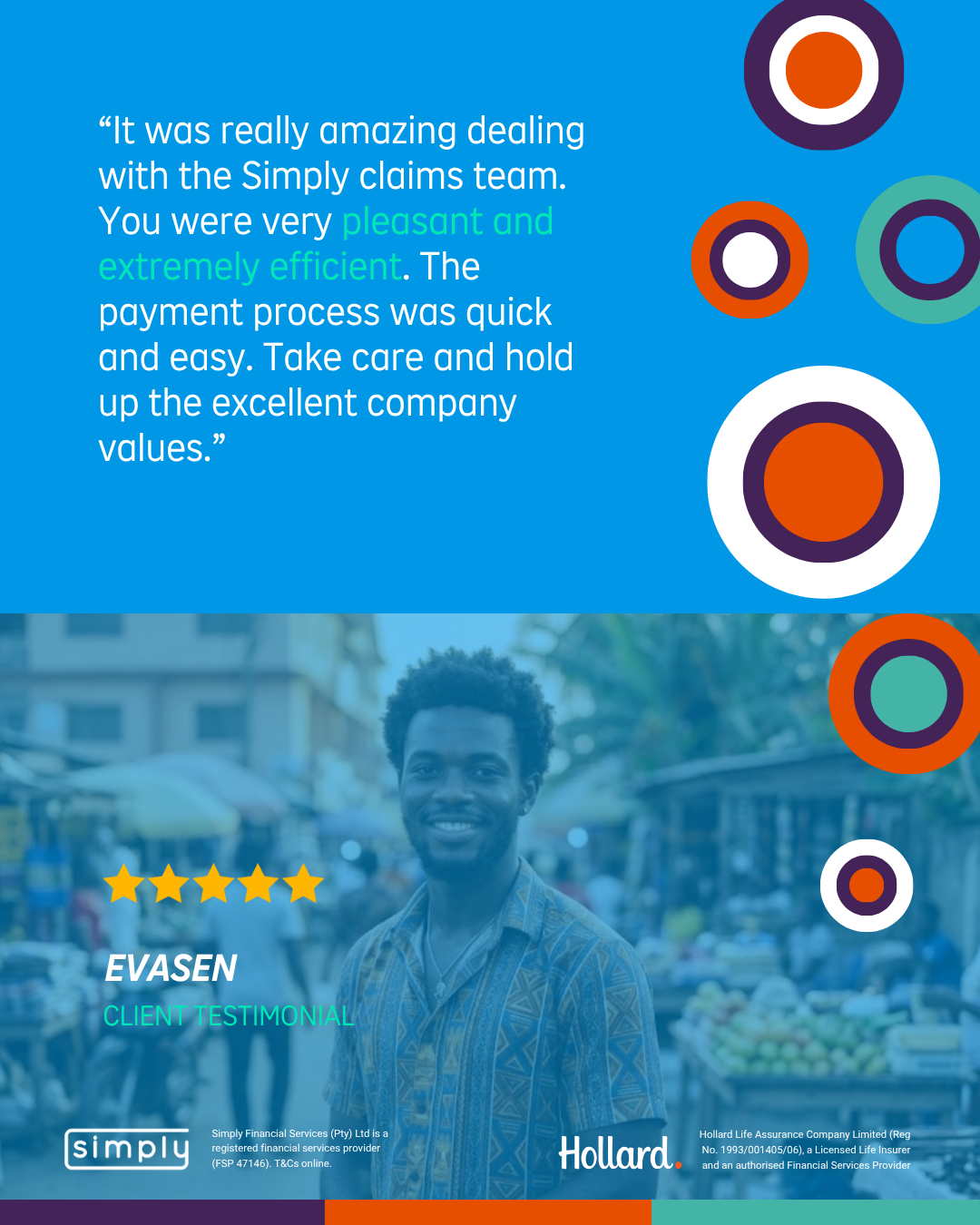 Simply customer testimonial card