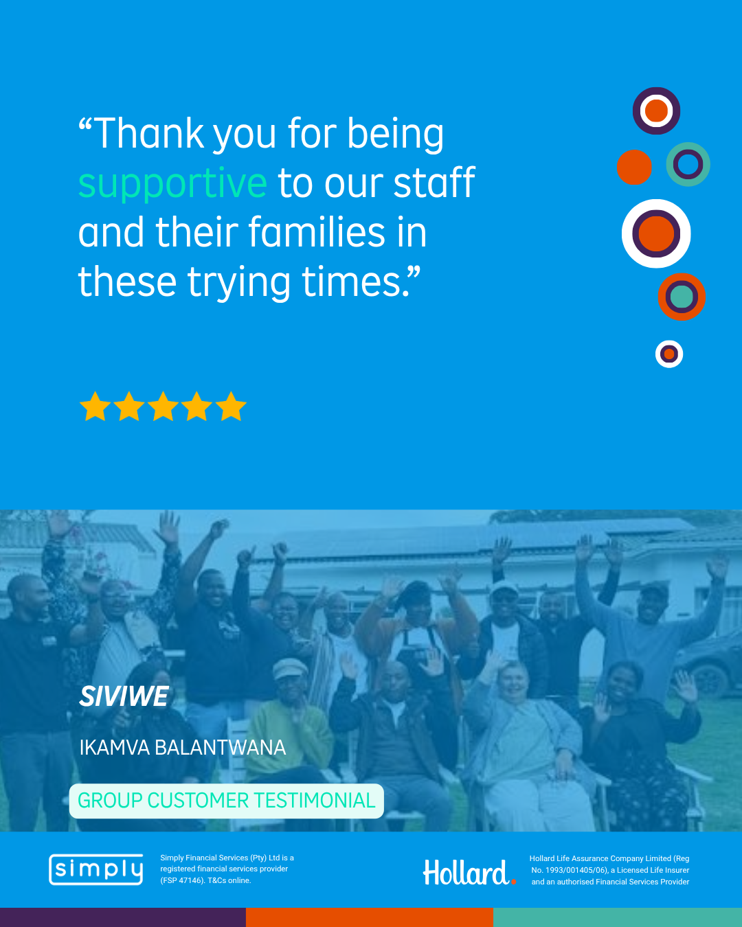 Simply group customer testimonial card
