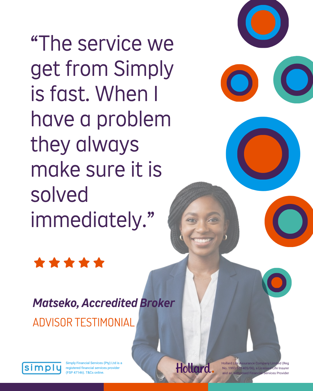 Matseko, accredited broker: the service we get from Simply is fast
