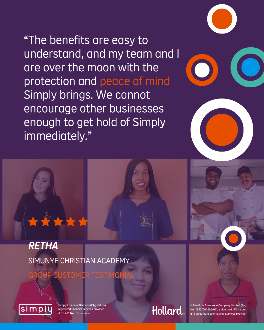 Simply group customer testimonial card
