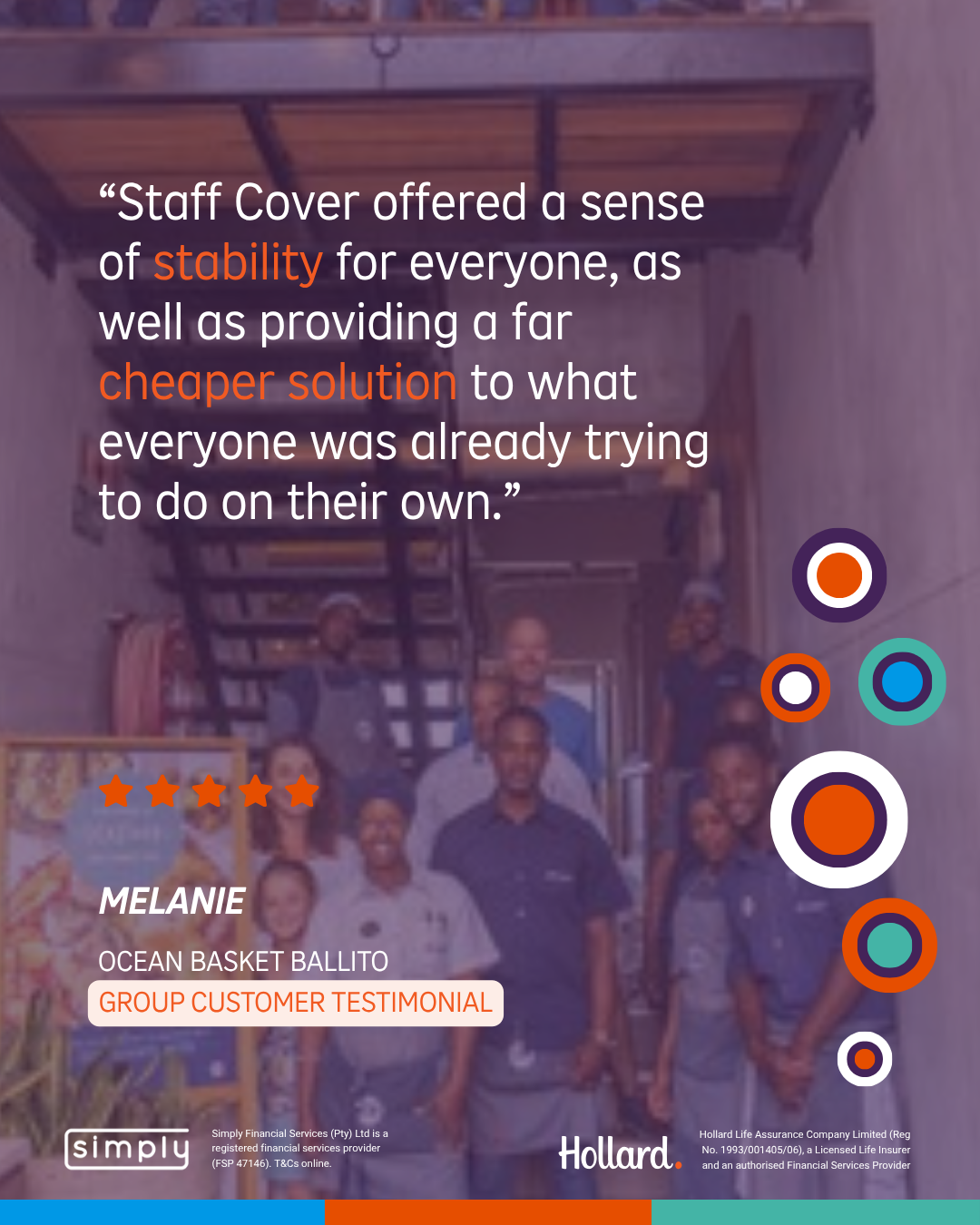 Simply group customer testimonial card