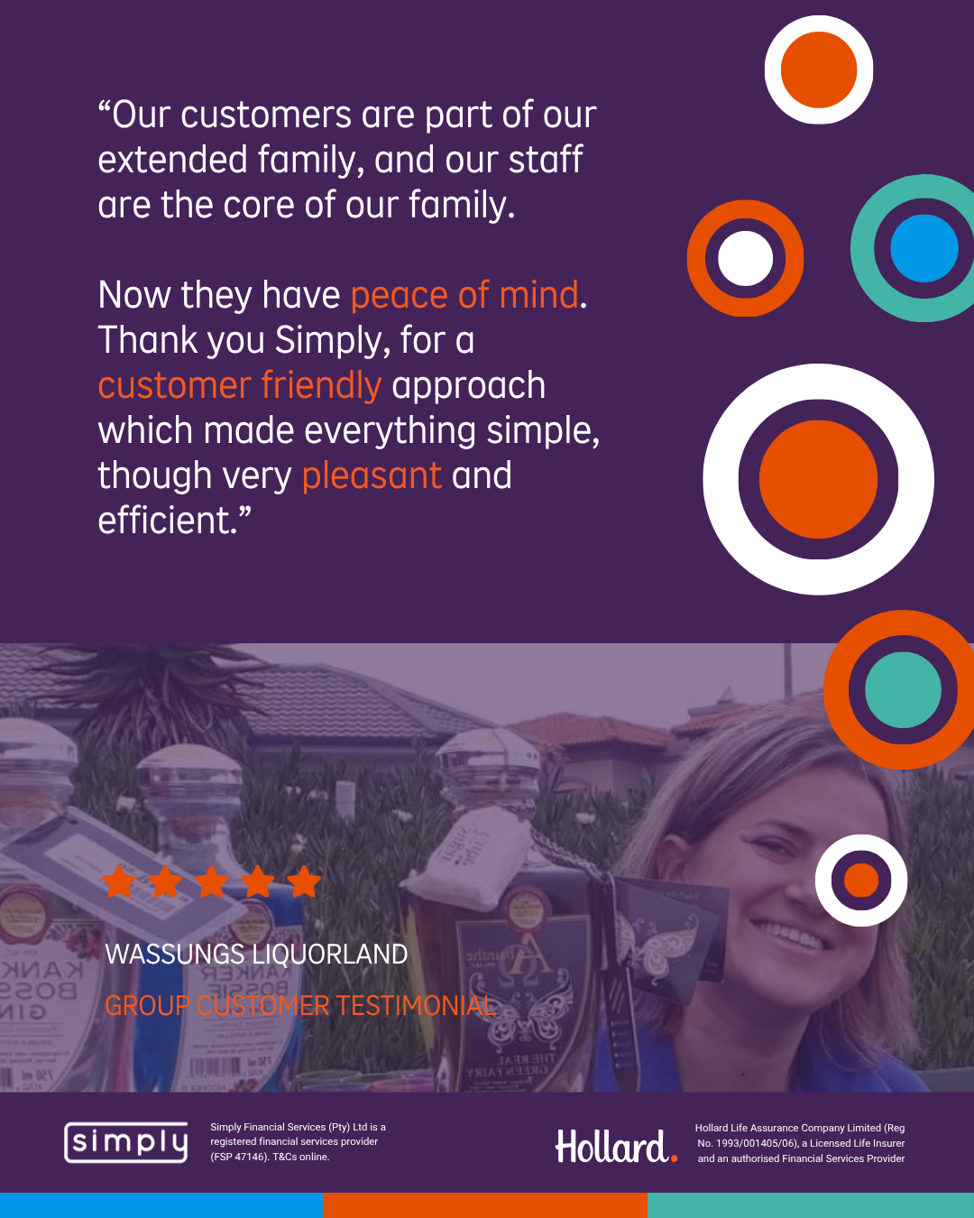 Simply group customer testimonial card