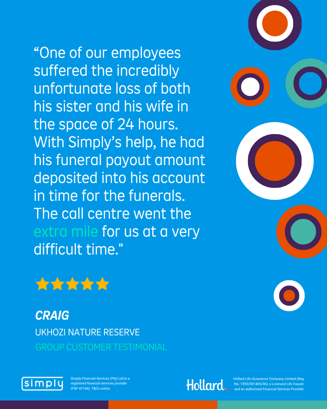 Simply testimonial card