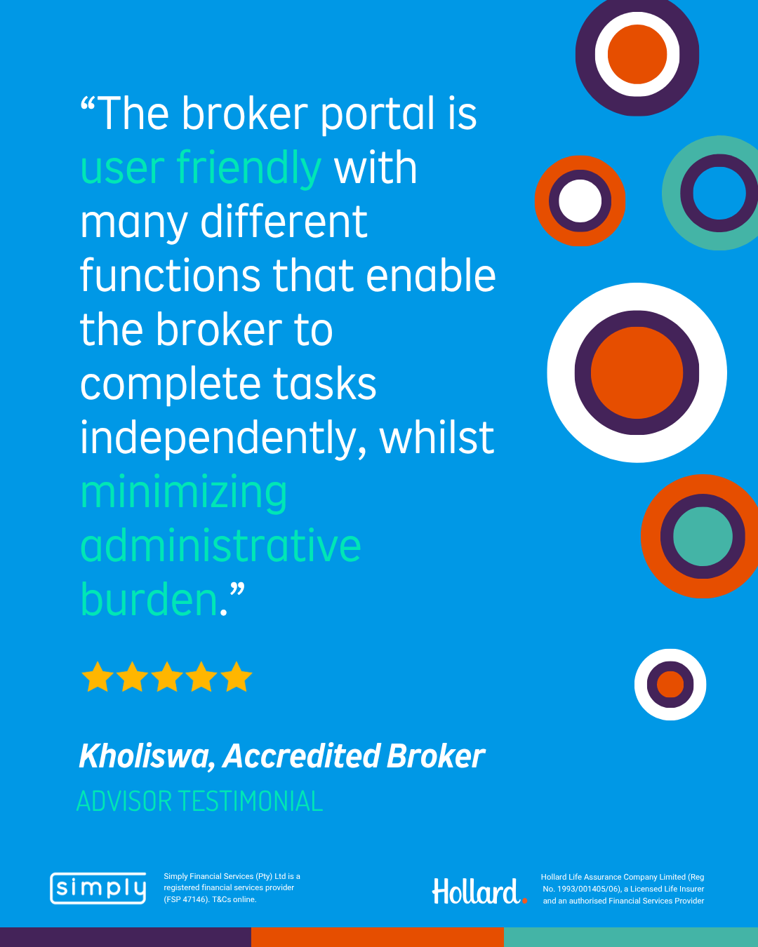 Kholiswa, accredited broker: the broker portal is user friendly