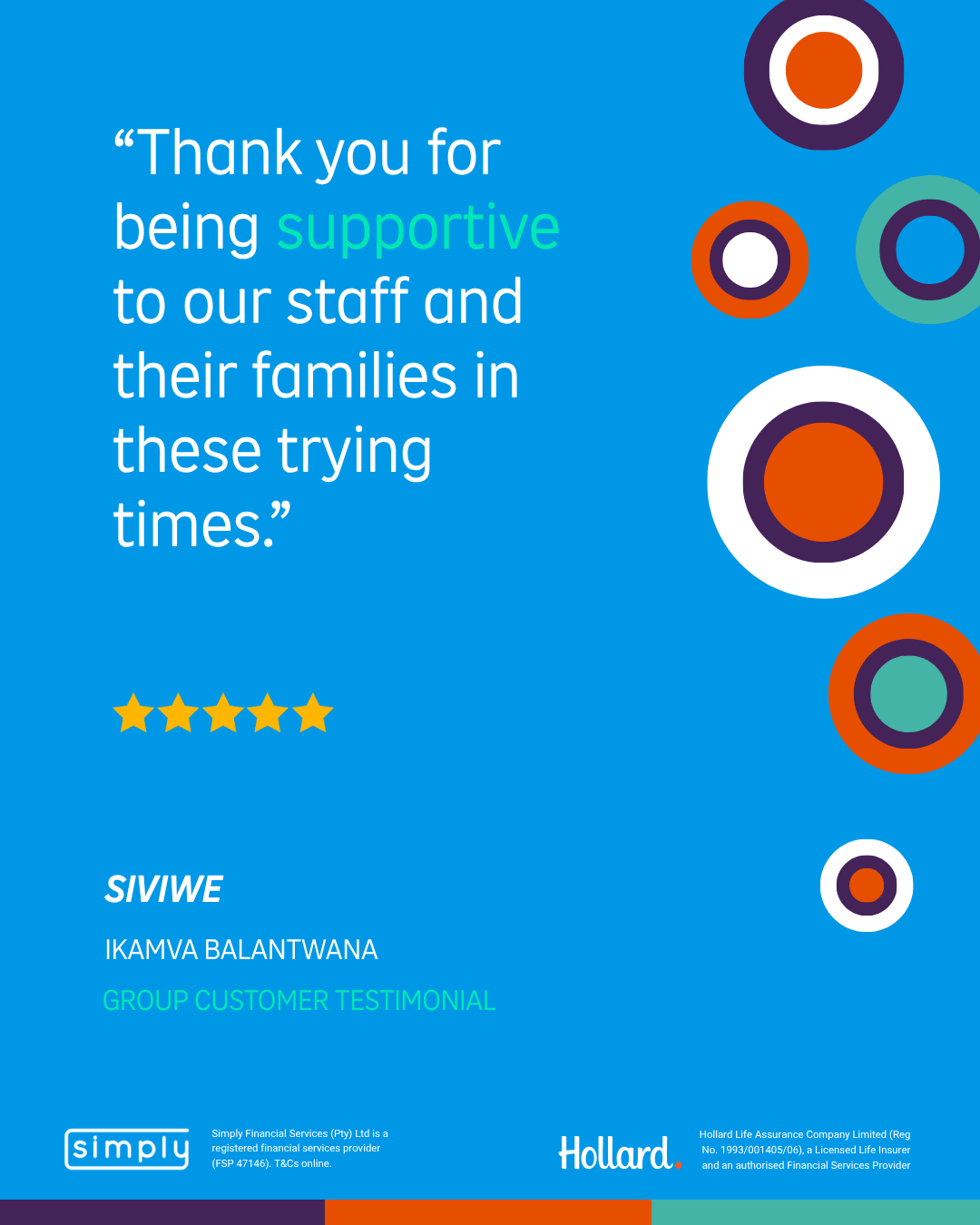 Simply group customer testimonial card