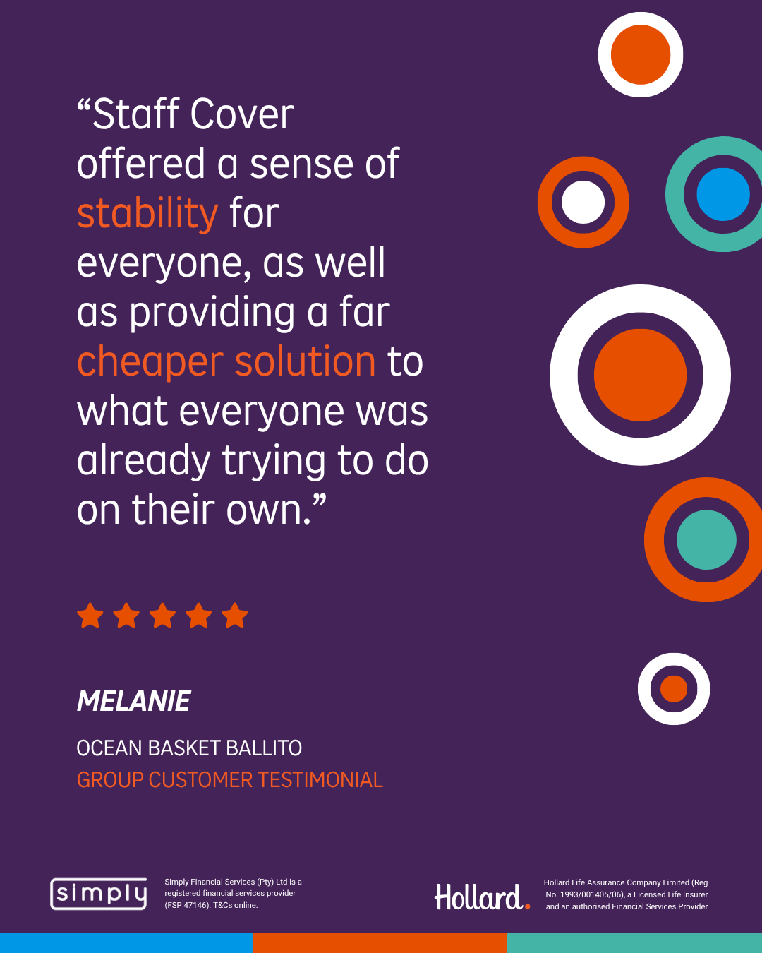 Simply customer testimonial card